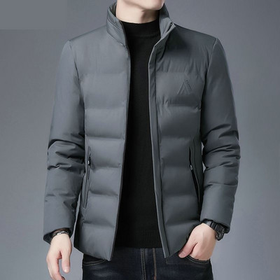 Μοντέρνο χειμερινό μπουφάν για άνδρες - εφαρμοστό μοντέλο