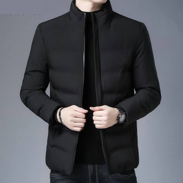 Μοντέρνο χειμερινό μπουφάν για άνδρες - εφαρμοστό μοντέλο