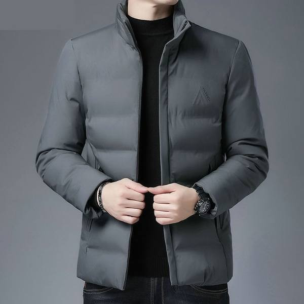 Μοντέρνο χειμερινό μπουφάν για άνδρες - εφαρμοστό μοντέλο