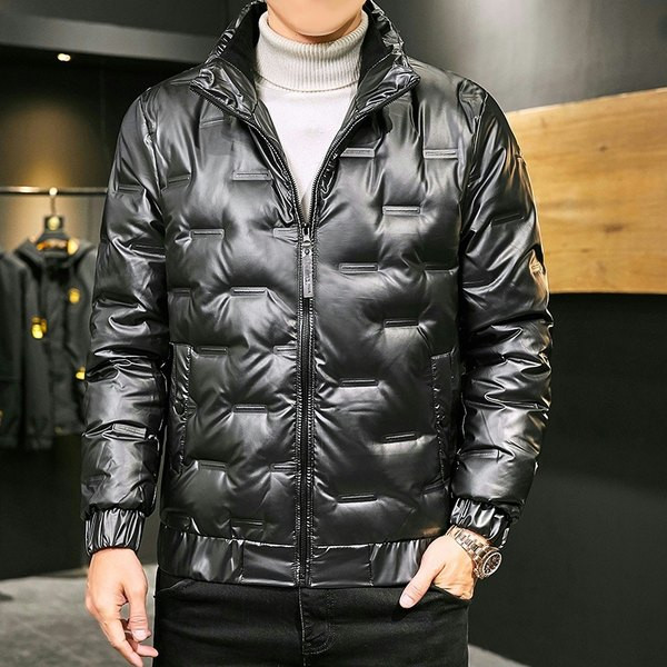 Geaca scurta de iarna pentru barbati cu fermoar