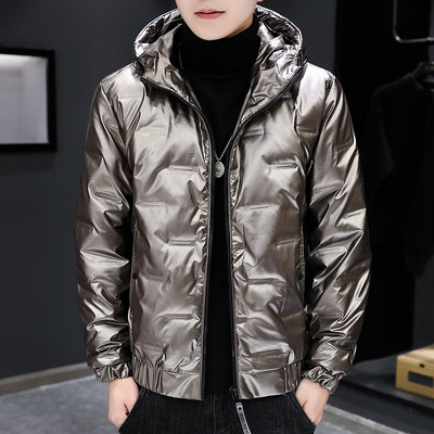 Τρέχον ανδρικό μπουφάν με κουκούλα και φερμουάρ