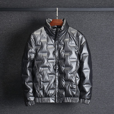 Ανδρικό χειμερινό μπουφάν με φερμουάρ και κουμπιά