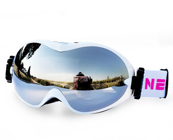 Slidinėjimo akiniai su veidrodiniais lęšiais, nuo rasojimo