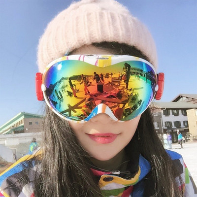 Ski and snowboard goggles double layer, anti-fog