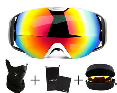 Slidinėjimo kaukės rinkinys, akiniai ir dėklas, nuo rasojimo