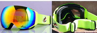 Ochelari de schi dublu strat cu lentile oglinzi, anti-aburire