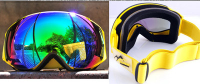 Ochelari de schi dublu strat cu lentile oglinzi, anti-aburire