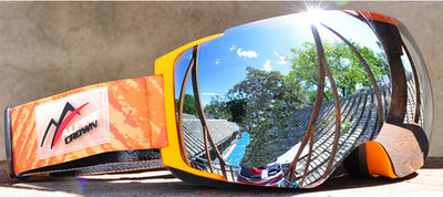 Ochelari de schi dublu strat cu lentile oglinzi, anti-aburire