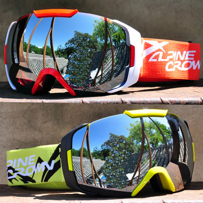 Двуслойни очила против мъгла със сферична форма, ветроустойчиви с UV защита, подходящи за носене с диоптрични очила