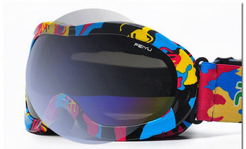 Двуслойни ски очила подходящи за носене на диоптрични очила под тях,анти-мъгла