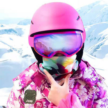 Маска за сноуборд и ски, анти-мъгла с огледални стъкла, подходяща за носене с диоптрични очила