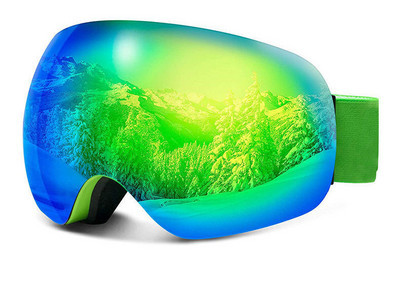 Μάσκα για σνόουμπορντ και σκι, με καθρέφτες φακούς, κατάλληλη για χρήση με γυαλιά συνταγής