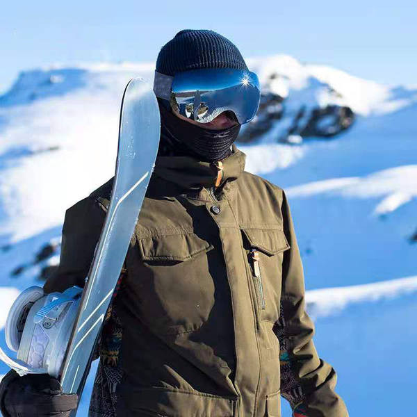 Μάσκα για σνόουμπορντ και σκι, με καθρέφτες φακούς, κατάλληλη για χρήση με γυαλιά συνταγής