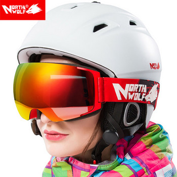 Двуслойни ски очила анти-мъгла, със сферичен дизайн и UV защита