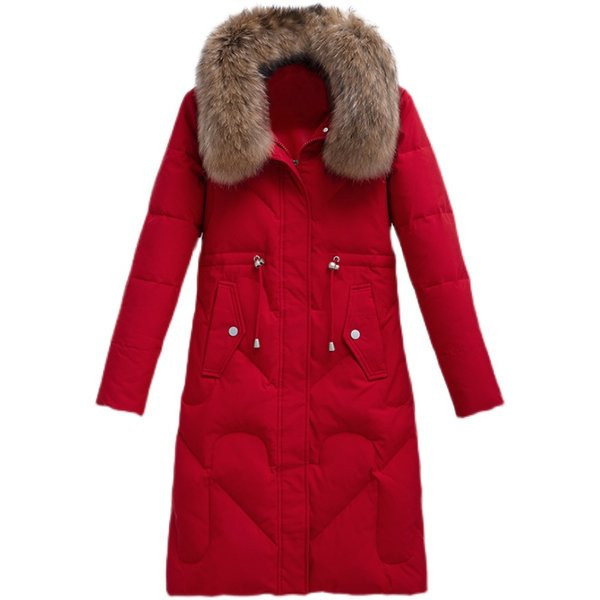 Γυναικείο μακρύ μπουφάν με μοντέλο με κορδόνια  στη μέση