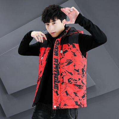 Kamufliažinė vyriška liemenė rudeniui ir žiemai su gobtuvu - Dideli dydžiai