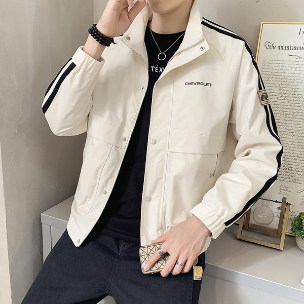 Jachetă casual pentru bărbați cu emblemă și nasturi