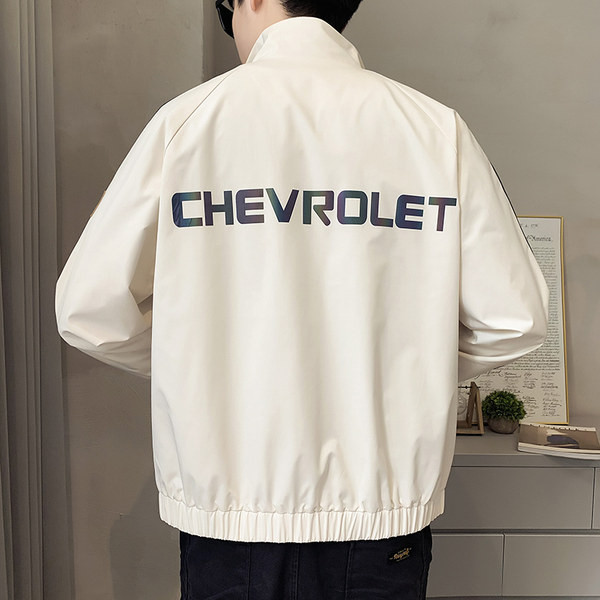 Jachetă casual pentru bărbați cu emblemă și nasturi