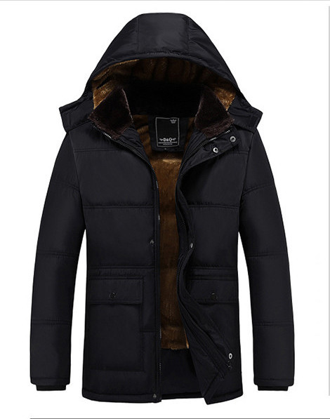 Muška zimska jakna s toplom postavom i kapuljačom