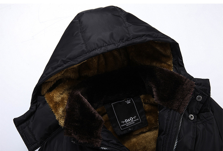 Muška zimska jakna s toplom postavom i kapuljačom