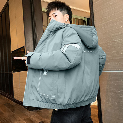 Κοντό χειμερινό μπουφάν με ζεστή επένδυση για άνδρες