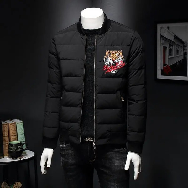 Σακάκι φθινόπωρο-χειμερινό  για άνδρες με χρωματιστά κεντήματα