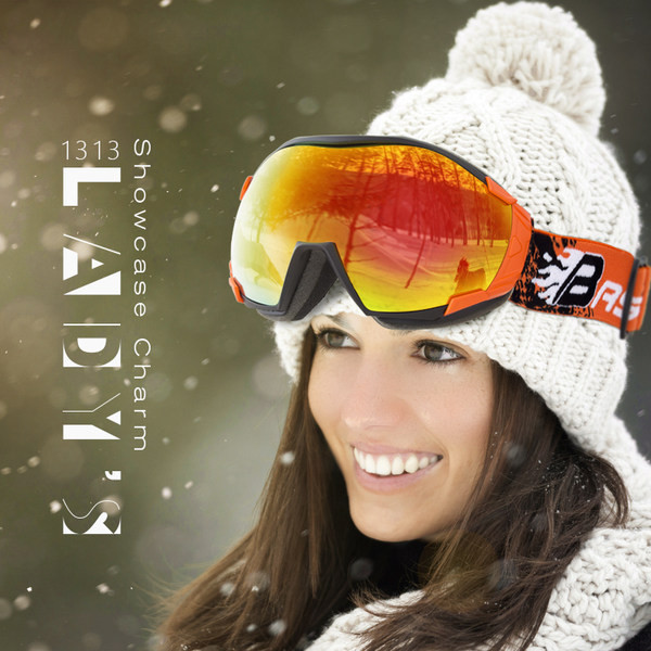 Γυαλιά σκι με χρωματιστούς φακούς καθρέφτη