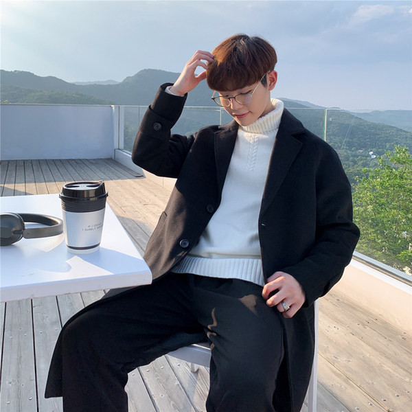 Elegantan muški kaput - dugi model