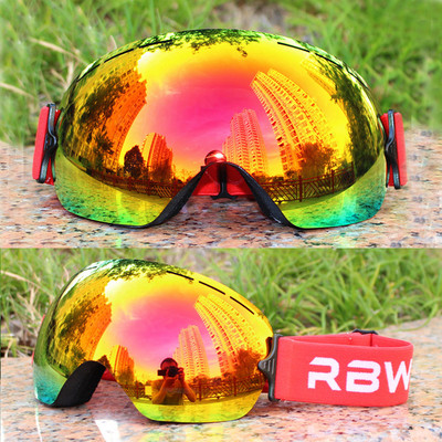 Slidinėjimo akiniai vyrams ir moterims nuo rasojimo, atsparūs vėjui, tinkami dėvėti su receptiniais akiniais