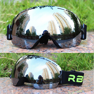 Slidinėjimo akiniai vyrams ir moterims nuo rasojimo, atsparūs vėjui, tinkami dėvėti su receptiniais akiniais