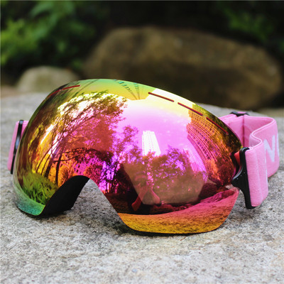 Slidinėjimo akiniai vyrams ir moterims nuo rasojimo, atsparūs vėjui, tinkami dėvėti su receptiniais akiniais