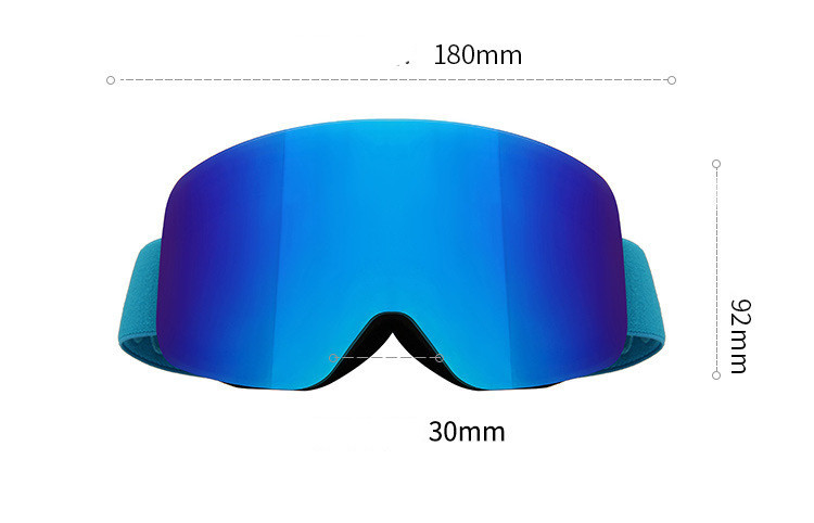 Slidinėjimo akiniai vyrams ir moterims nuo rasojimo, atsparūs vėjui, tinkami dėvėti su receptiniais akiniais