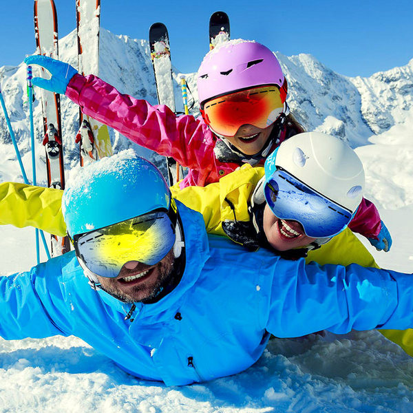 Γυαλιά σκι για άνδρες και γυναίκες με διπλούς στρώσεις αντιθαμβωτικούς φακούς, πολωμένοι