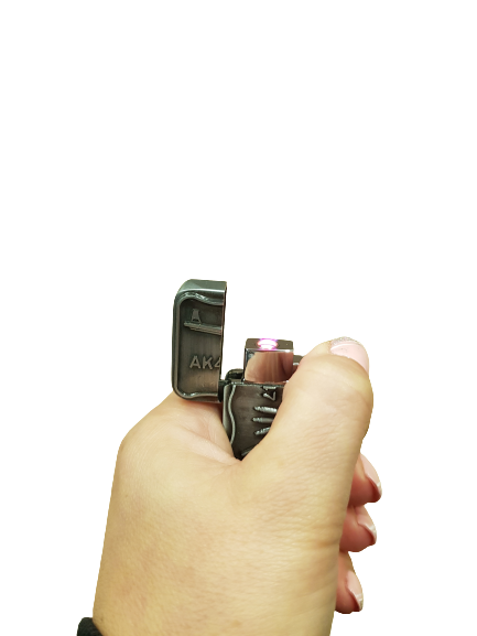 Запалка , С Автомат, Газова, Противовятърна, Сива