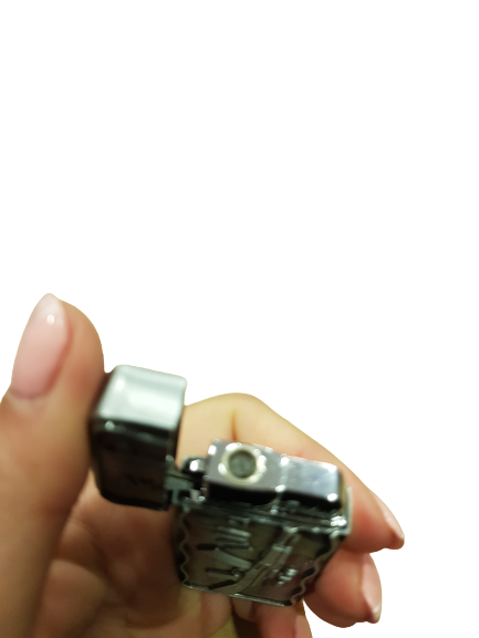 Запалка , С Автомат, Газова, Противовятърна, Сива