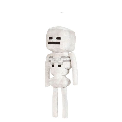 Играчка, Minecraft Gray White Skelleton, Плюшена, 24 см