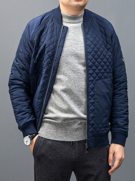 Jachetă casual pentru bărbați cu fermoar și buzunare