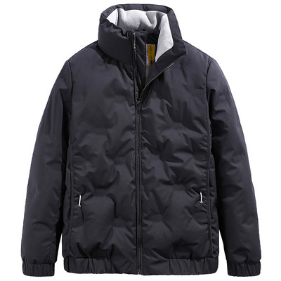 Ležerna muška jakna s visokim ovratnikom i patentnim zatvaračem