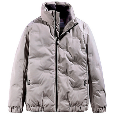 Ležerna muška jakna s visokim ovratnikom i patentnim zatvaračem