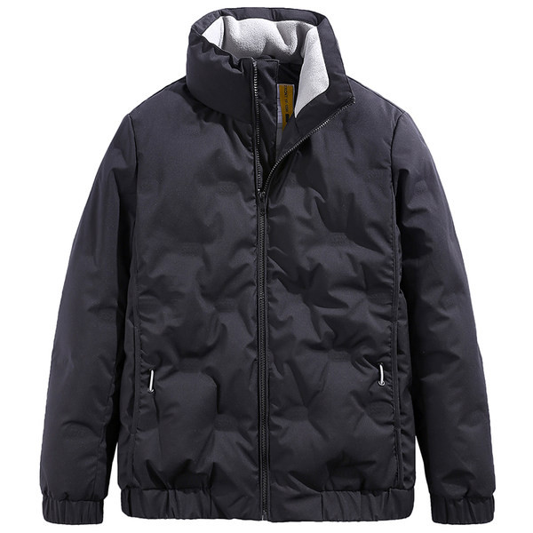 Ležerna muška jakna s visokim ovratnikom i patentnim zatvaračem