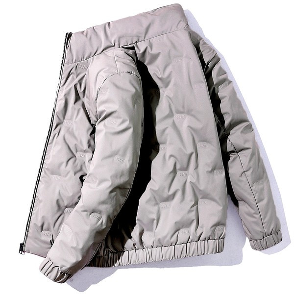 Ležerna muška jakna s visokim ovratnikom i patentnim zatvaračem