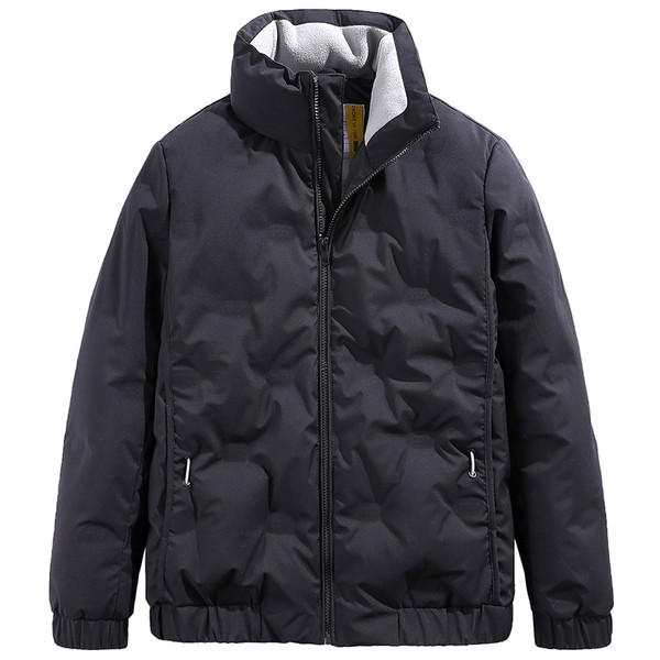 Ležerna muška jakna s visokim ovratnikom i patentnim zatvaračem