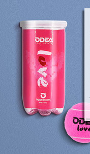 Rožinės spalvos teniso kamuoliukų rinkinys 2 vnt