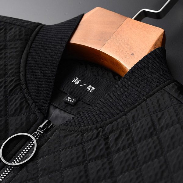 Jachetă casual pentru bărbați cu fermoare și mâneci lungi