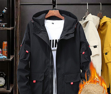 Geaca casual barbatesc cu gluga si buzunare in mai multe culori