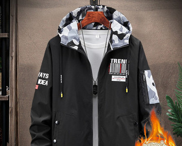 Geaca casual barbatesc cu gluga si buzunare in mai multe culori