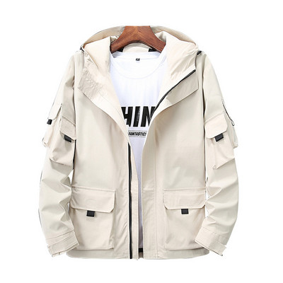 Geaca casual barbatesc cu gluga si buzunare in mai multe culori