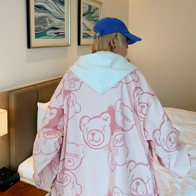 Geaca de zi cu gluga in patru culori