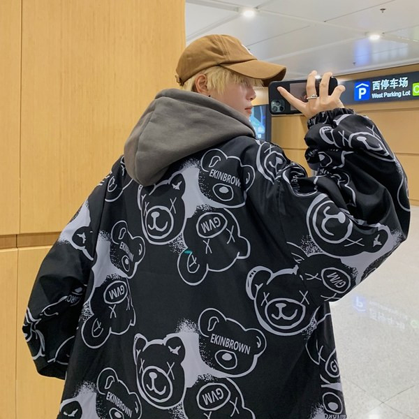 Geaca de zi cu gluga in patru culori