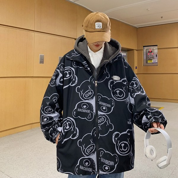 Geaca de zi cu gluga in patru culori